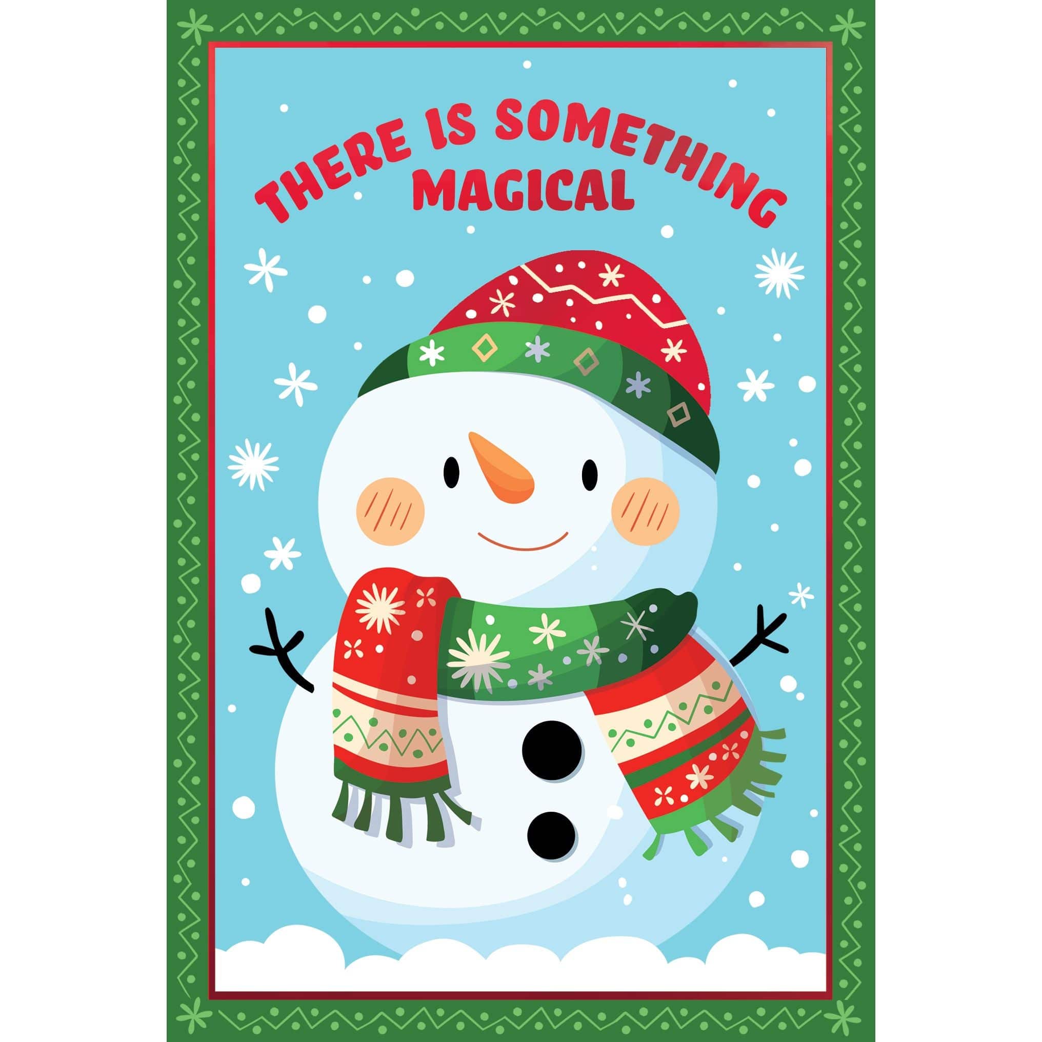 Pictura Happy Snowman Christmas Card featuring a cheerful snowman illustration, perfect for seasonal holiday greetings.